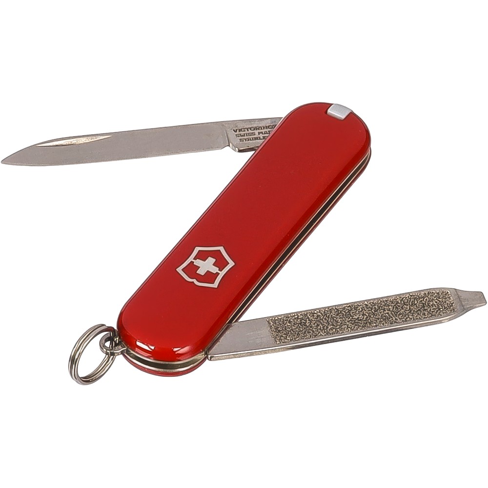 Victorinox Escort Red – kieszonkowy nóż z drewnem orzechowym - Noże i scyzoryki z nadrukiem logo | VEBI