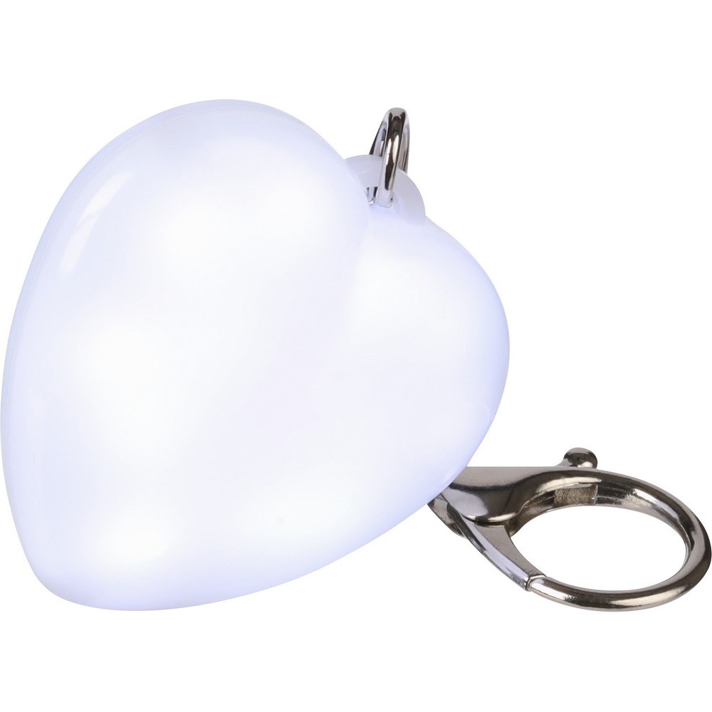 Brelok do kluczy "serce", lampka LED - Latarki i lampki z nadrukiem logo | VEBI - zdjęcie 9