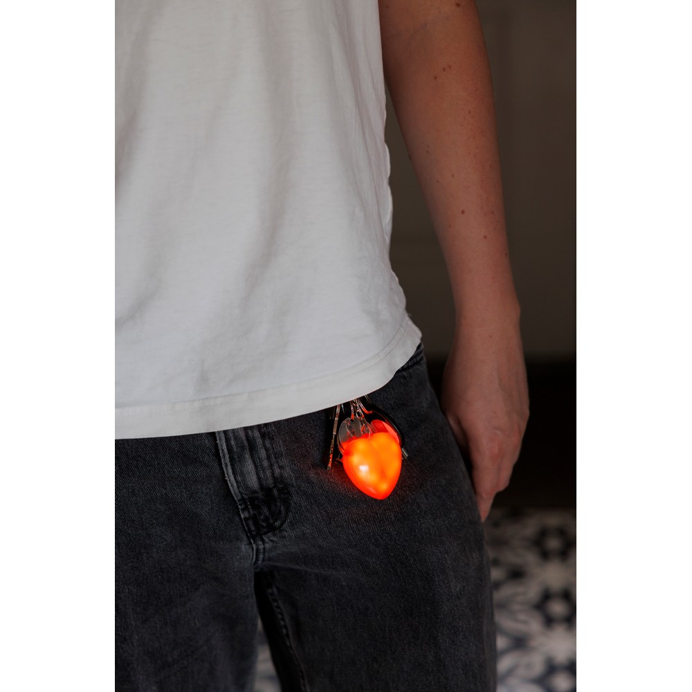 Brelok do kluczy "serce", lampka LED - Latarki i lampki z nadrukiem logo | VEBI - zdjęcie 26