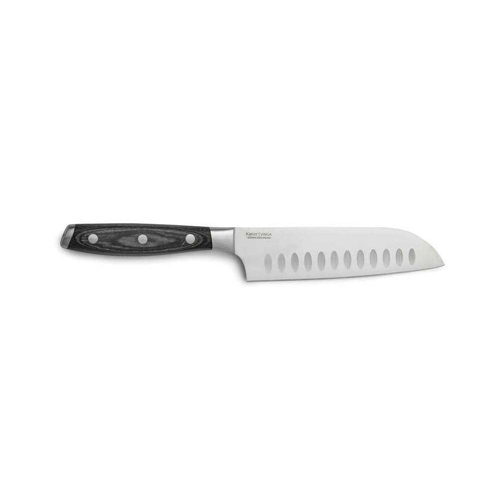 Nóż santoku VINGA Kaiser z drewnianą rękojeścią - 14 cm - Akcesoria kuchenne z nadrukiem logo | VEBI - zdjęcie 11