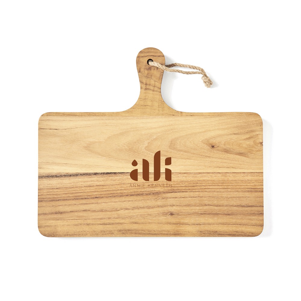 Drewniana deska do krojenia z drewna tekowego z uchwytem - zdjęcie 3