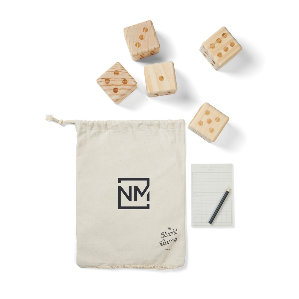 Drewniana gra w kości VINGA - zestaw korporacyjny z logo - zdjęcie 2