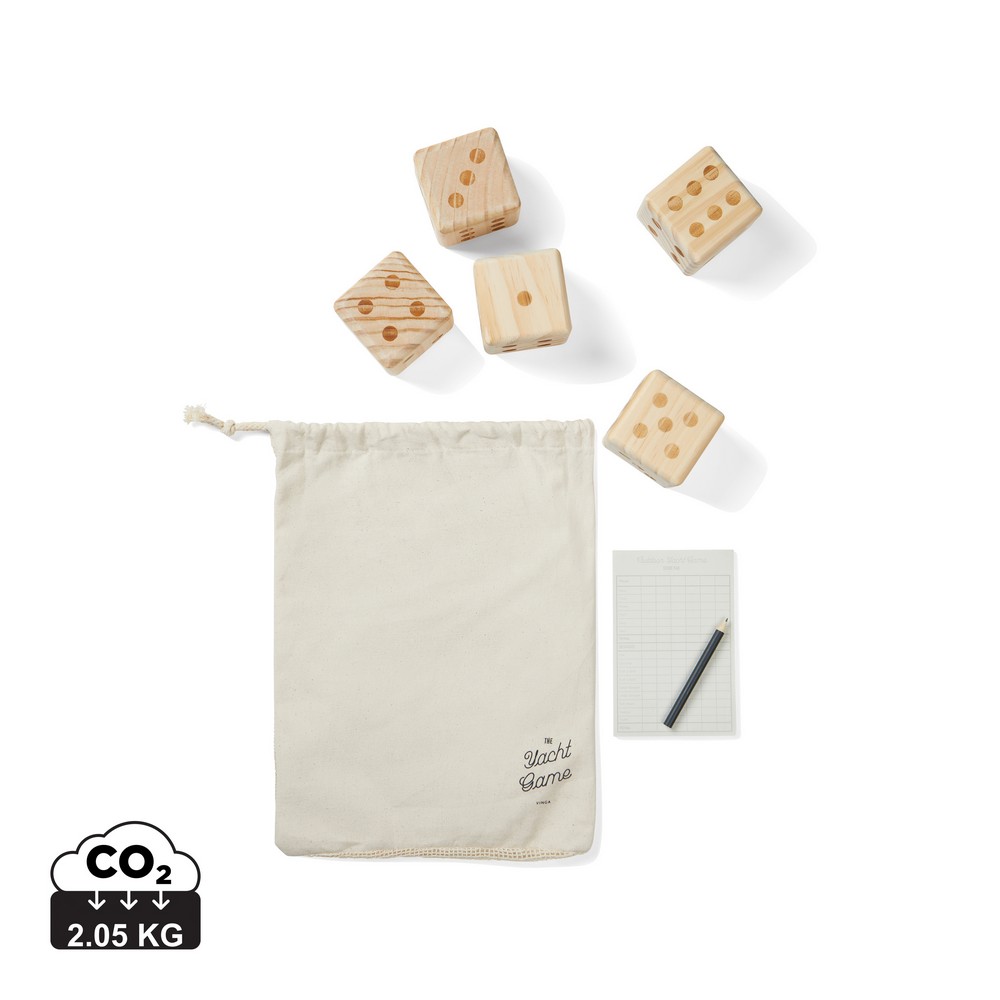 Drewniana gra w kości VINGA - zestaw korporacyjny z logo - zdjęcie 5