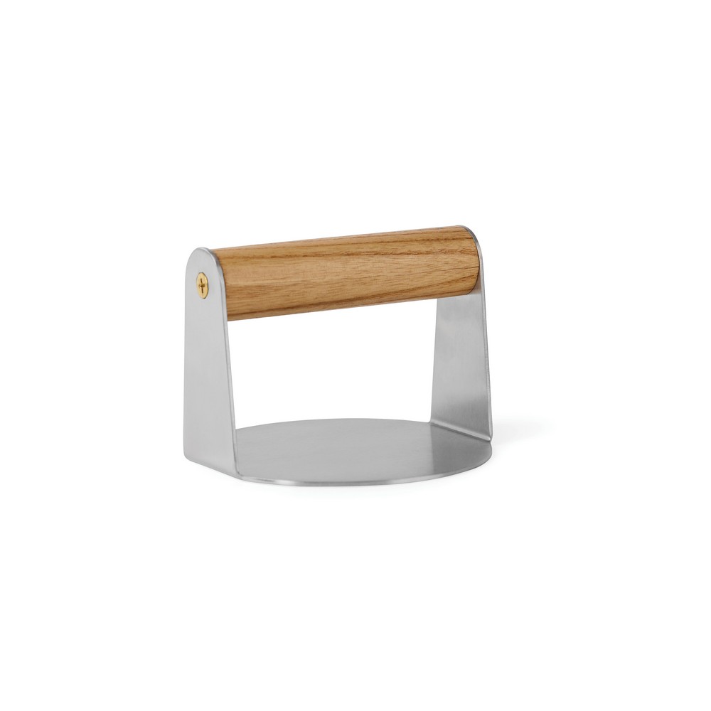 Prasa do hamburgerów VINGA Paso - stal nierdzewna i drewno FSC