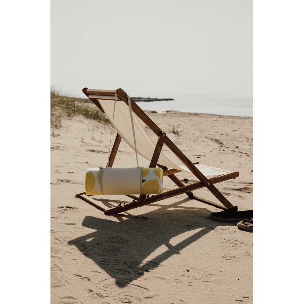 Ekologiczny koc piknikowy z recyklingu - wzór cytryny - zdjęcie 4