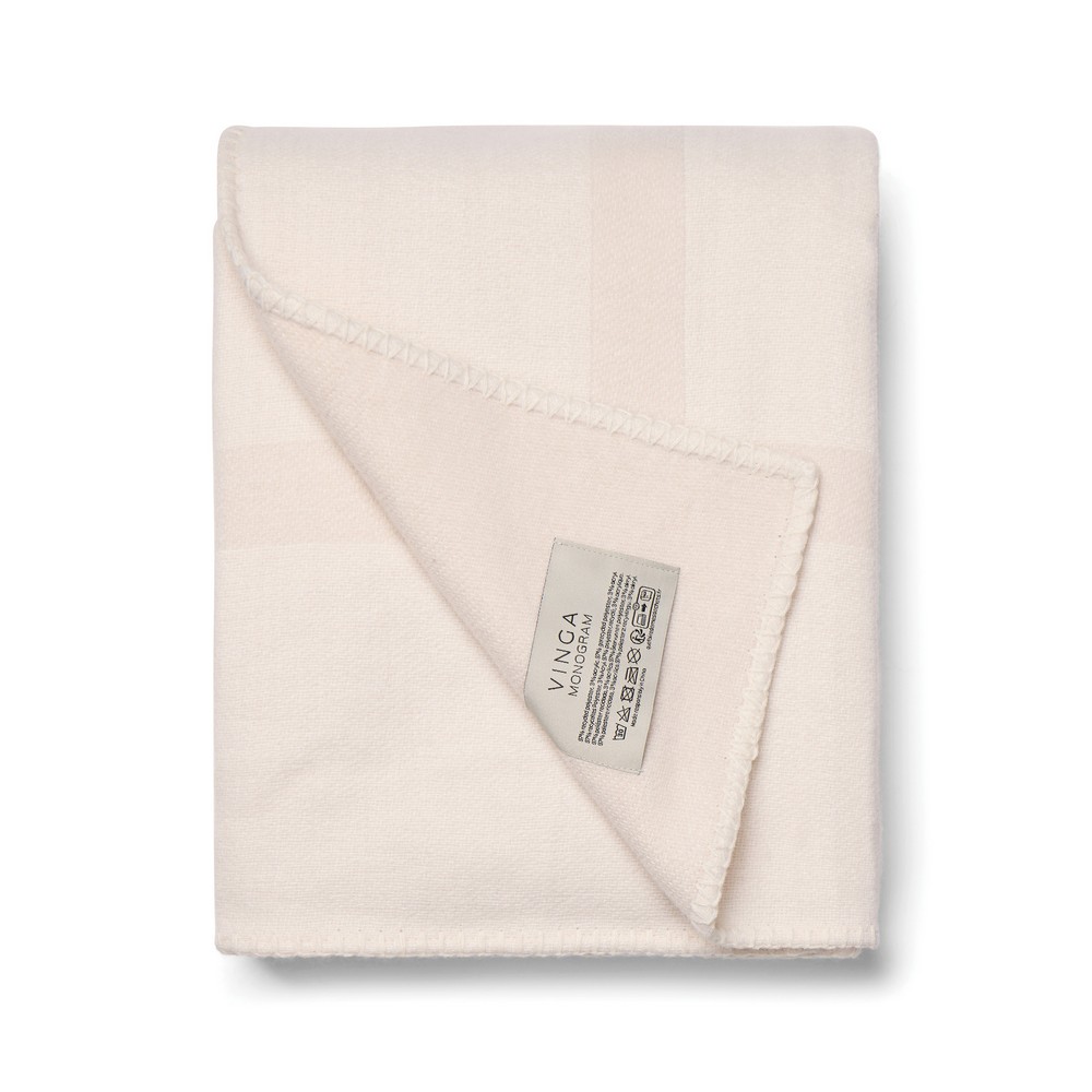 Ekologiczny koc z dwustronnym wzorem VINGA Monogram - zdjęcie 3