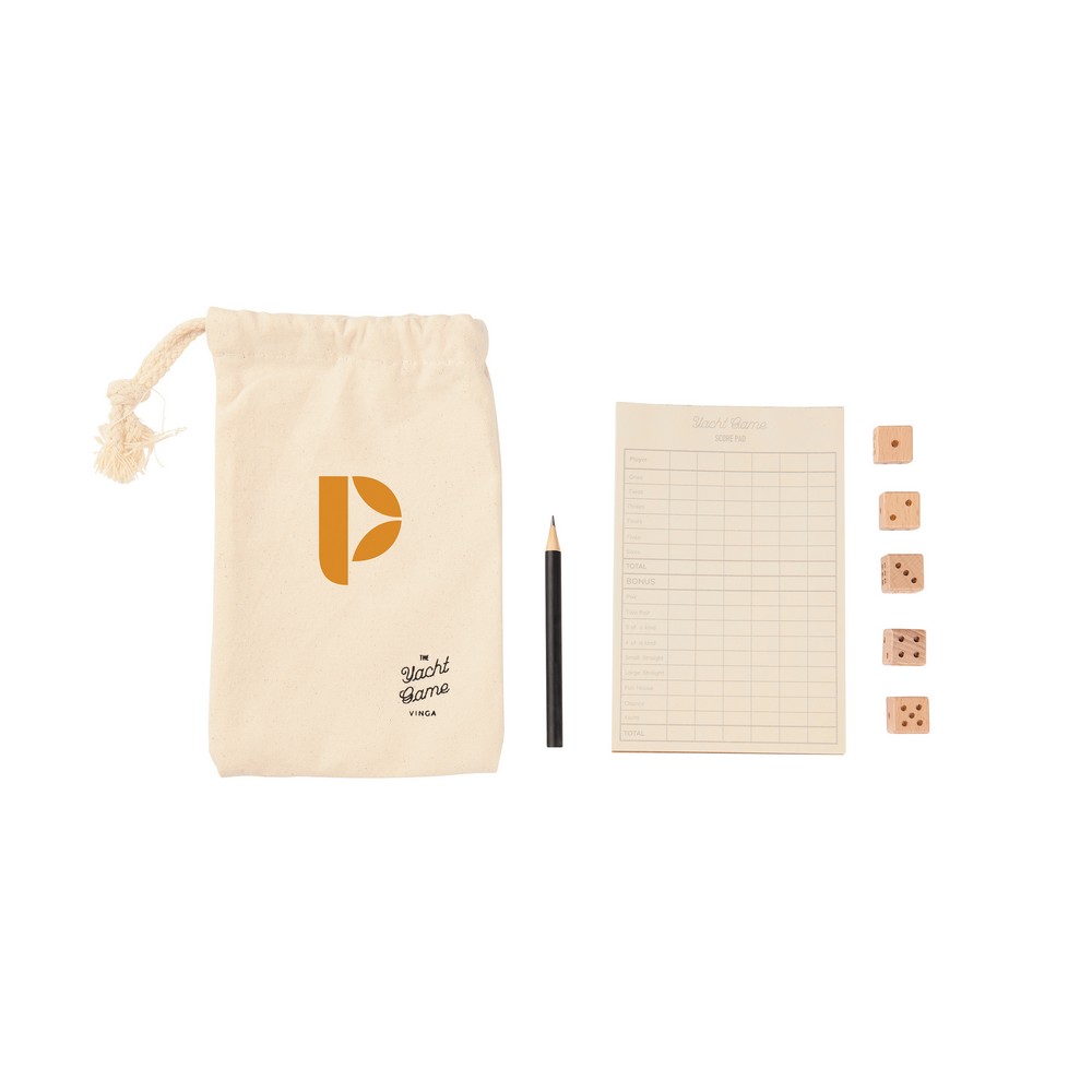 Drewniany zestaw do gry w kości VINGA Yacht z pokrowcem - zdjęcie 3