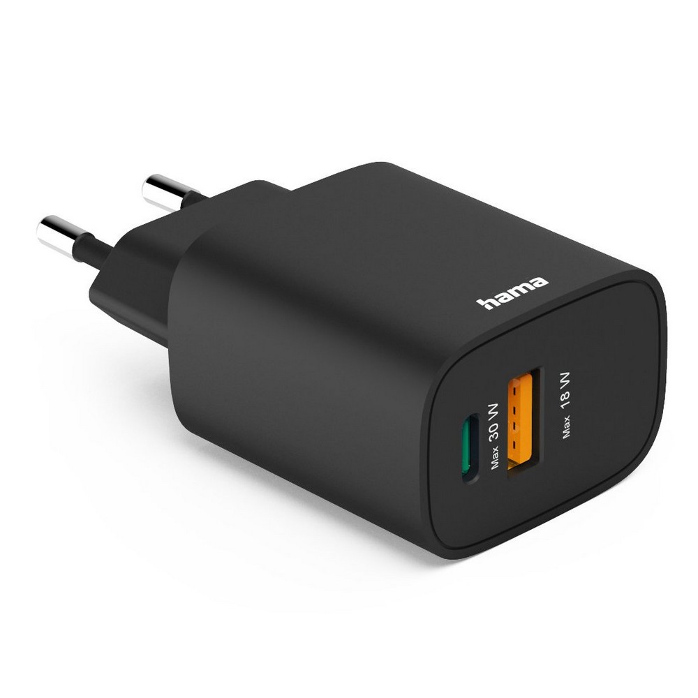 Ładowarka ścienna Hama 30W – USB i USB-C w jednym - Ładowarki z nadrukiem logo | VEBI - zdjęcie 3