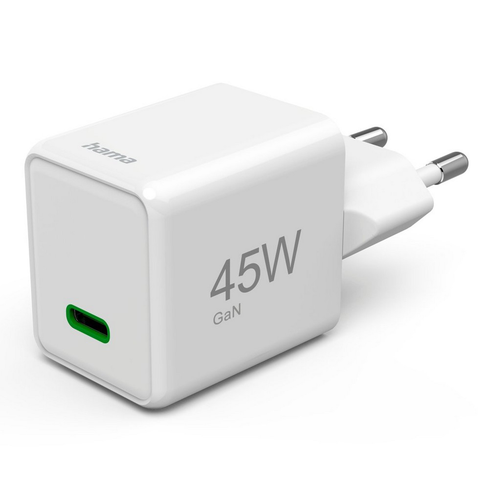 Hama Supermini – kompaktowa ładowarka ścienna 45W USB-C - Ładowarki z nadrukiem logo | VEBI