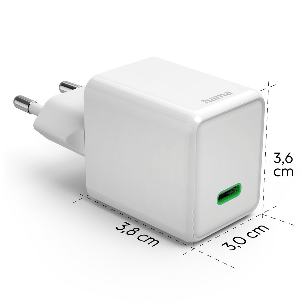 Hama Supermini – kompaktowa ładowarka ścienna 45W USB-C - Ładowarki z nadrukiem logo | VEBI - zdjęcie 8