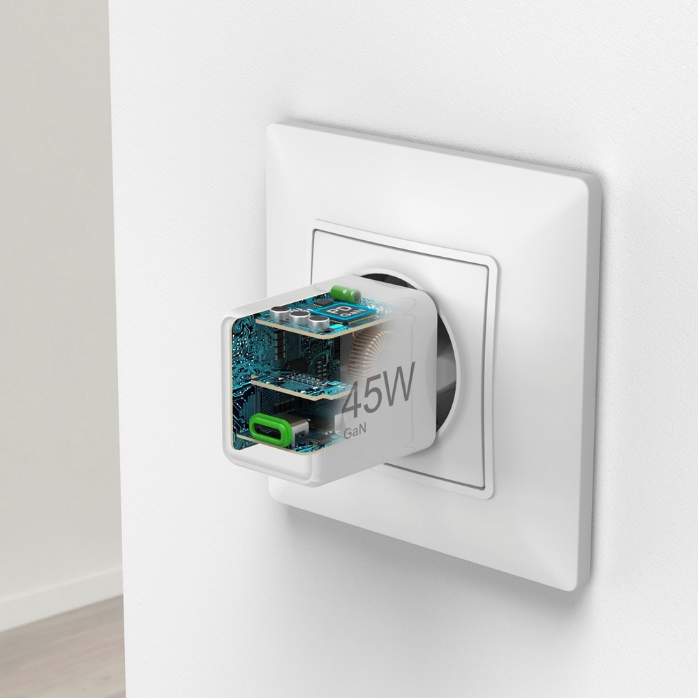 Hama Supermini – kompaktowa ładowarka ścienna 45W USB-C - Ładowarki z nadrukiem logo | VEBI - zdjęcie 12