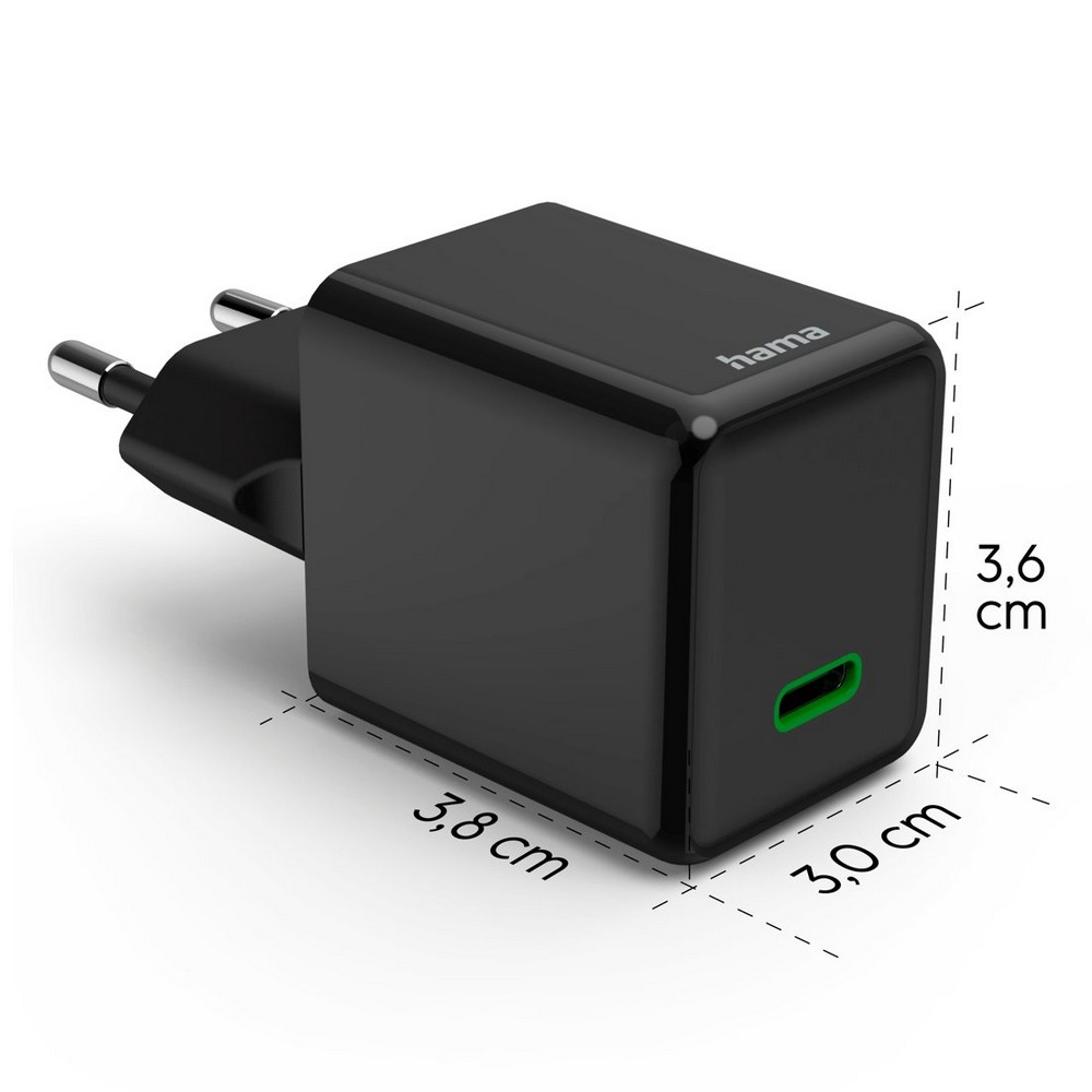 Hama Supermini – kompaktowa ładowarka ścienna 45W USB-C - Ładowarki z nadrukiem logo | VEBI - zdjęcie 22