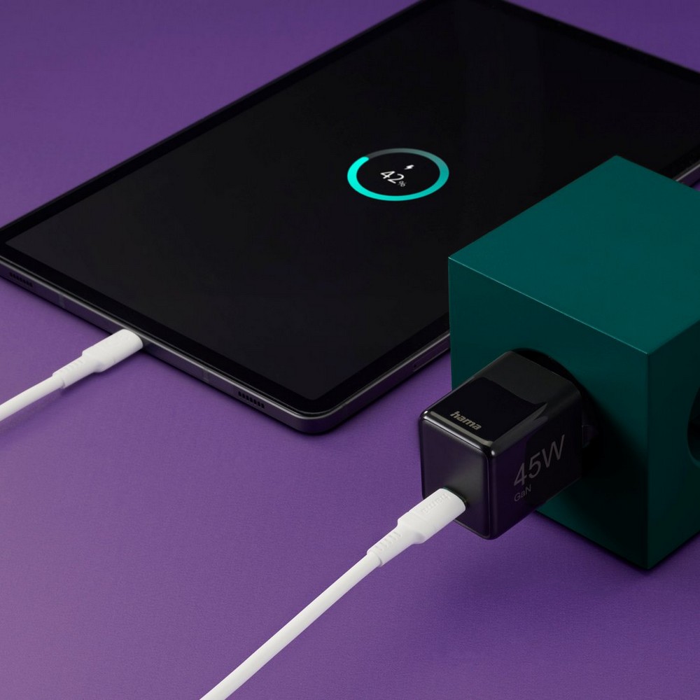 Hama Supermini – kompaktowa ładowarka ścienna 45W USB-C - Ładowarki z nadrukiem logo | VEBI - zdjęcie 28