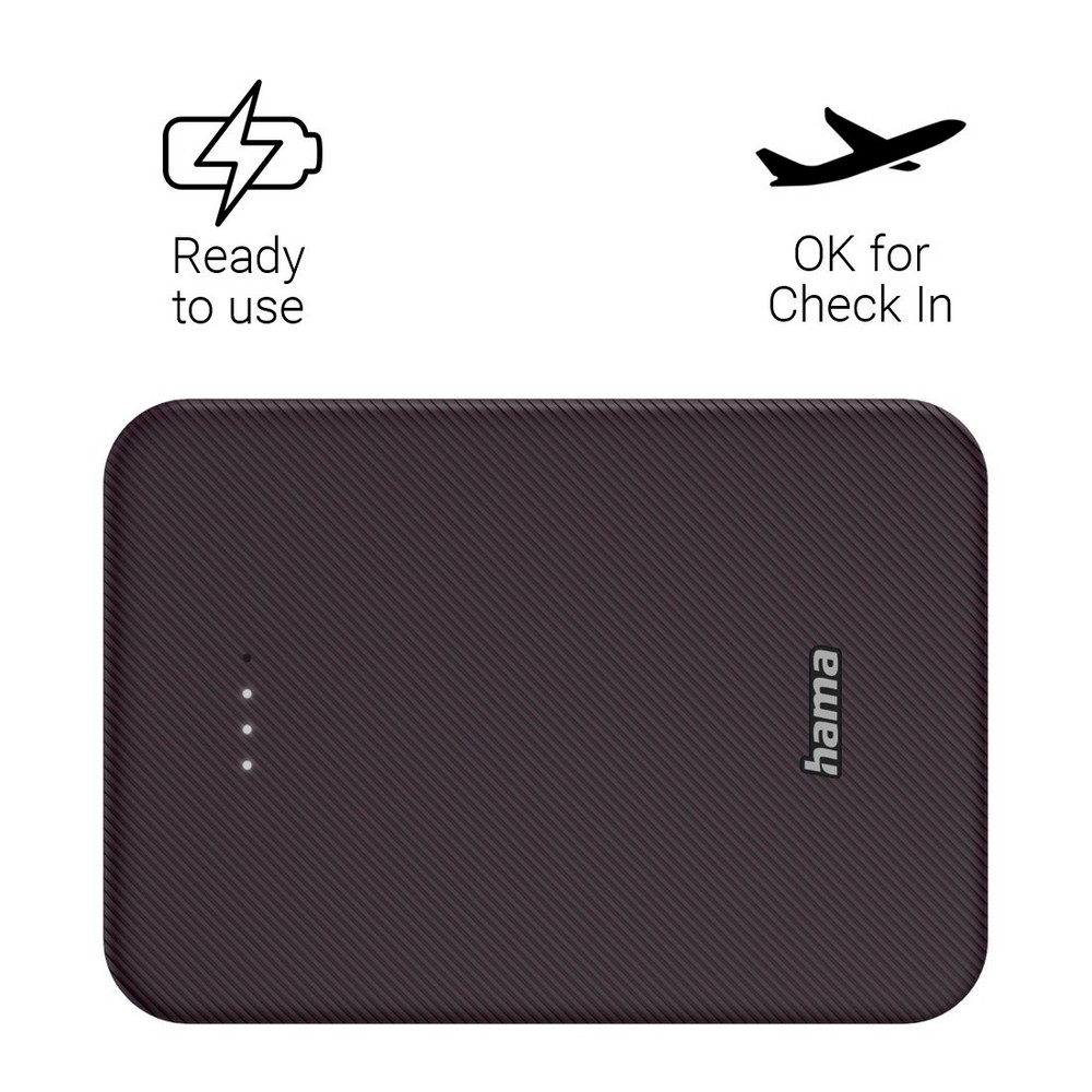 Hama Power Pack – powerbank 10000 mAh z USB i USB-C - Power banki z nadrukiem logo | VEBI - zdjęcie 4