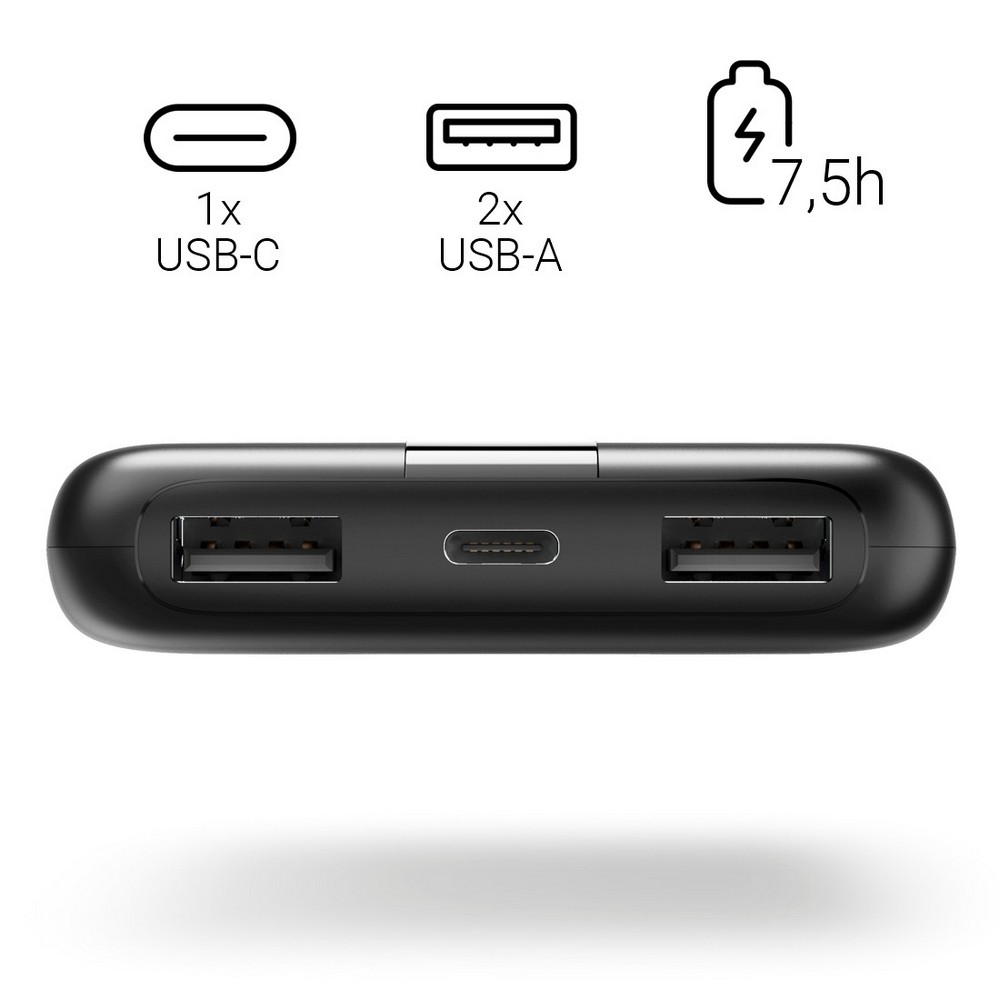 Power bank 10000 mAh Hama – cyfrowy wyświetlacz i USB-C - Power banki z nadrukiem logo | VEBI - zdjęcie 9