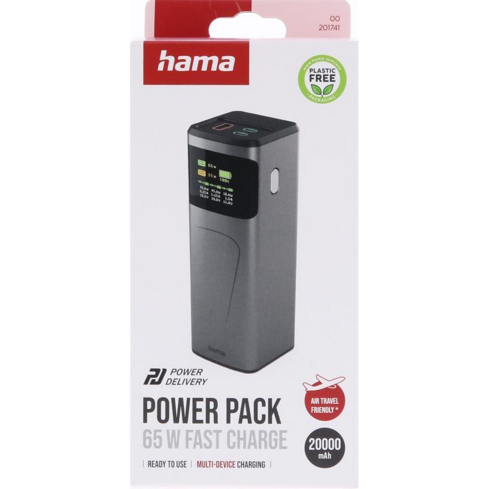 Power bank 20000 mAh Hama High Power 65W – szybkie ładowanie - Power banki z nadrukiem logo | VEBI - zdjęcie 7