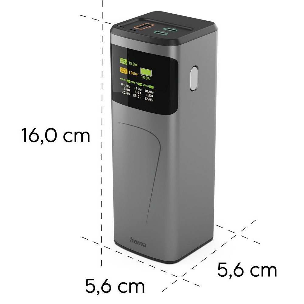 Hama High Power 150W – powerbank 24000 mAh do zadań specjalnych - Power banki z nadrukiem logo | VEBI - zdjęcie 3