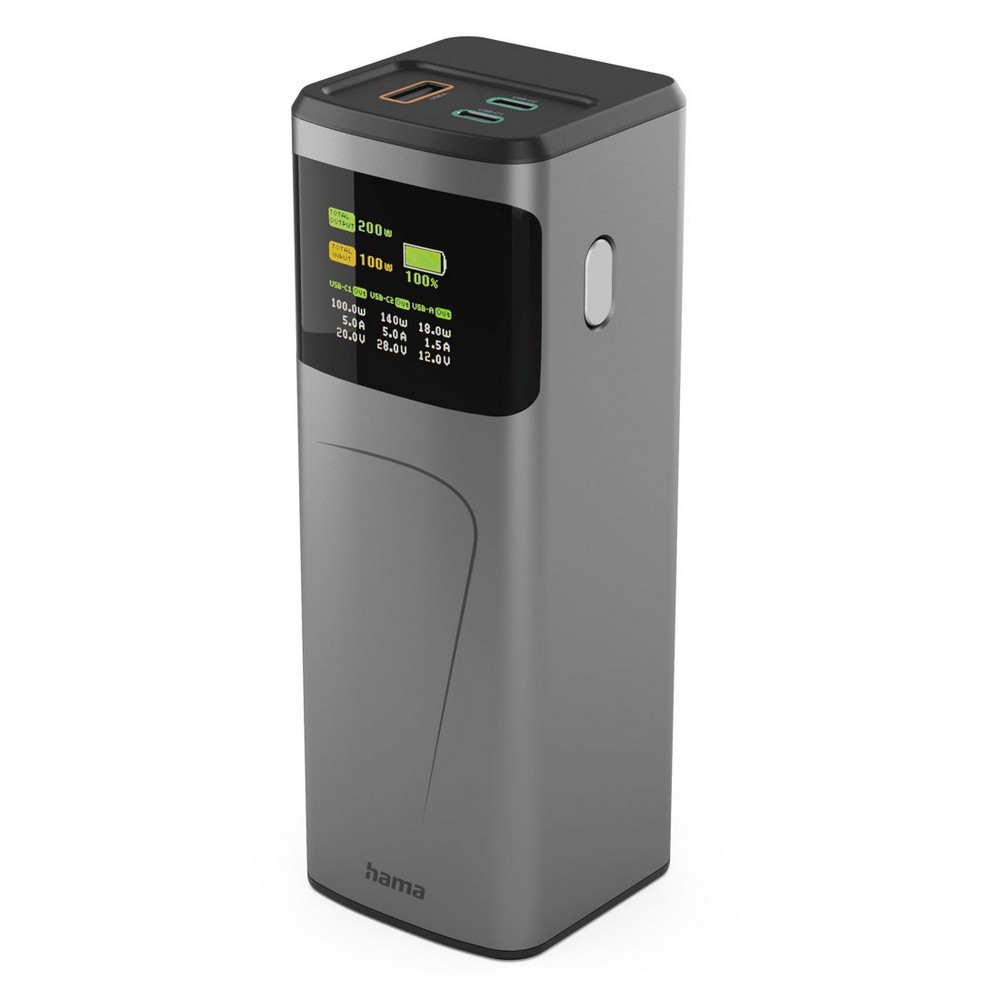 Hama High Power 200W – power bank 24000 mAh z wyświetlaczem - Power banki z nadrukiem logo | VEBI