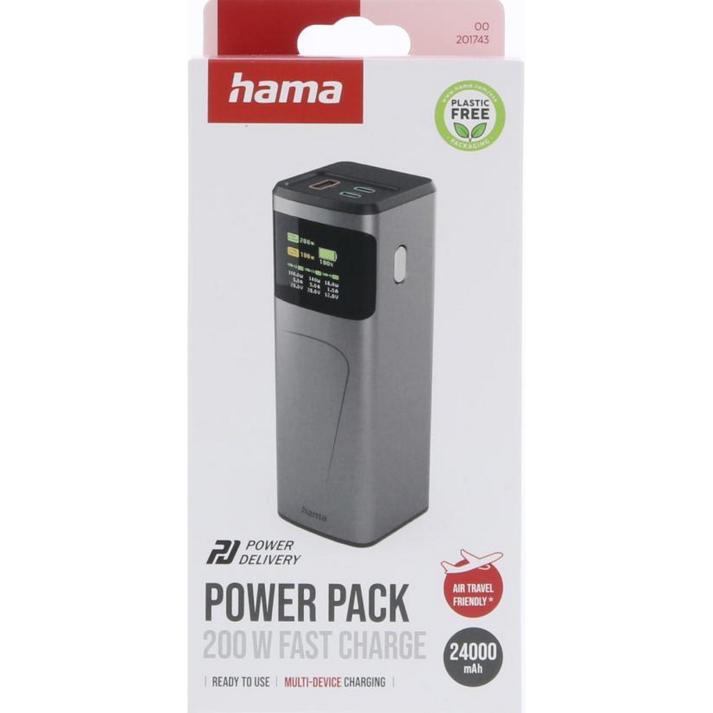 Hama High Power 200W – power bank 24000 mAh z wyświetlaczem - Power banki z nadrukiem logo | VEBI - zdjęcie 8