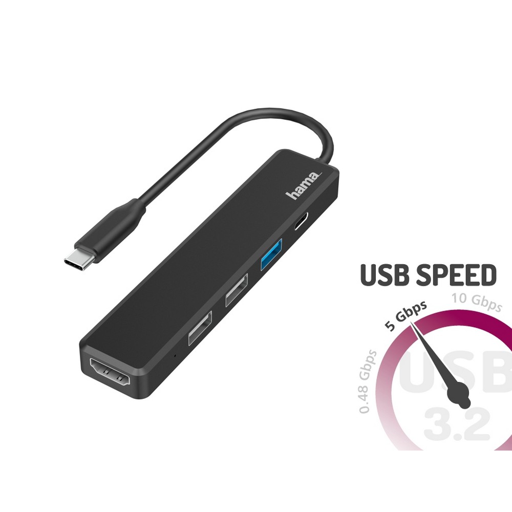 Hub USB-C z HDMI Hama – rozszerz możliwości laptopa - Akcesoria do komputerów z nadrukiem logo | VEBI - zdjęcie 3