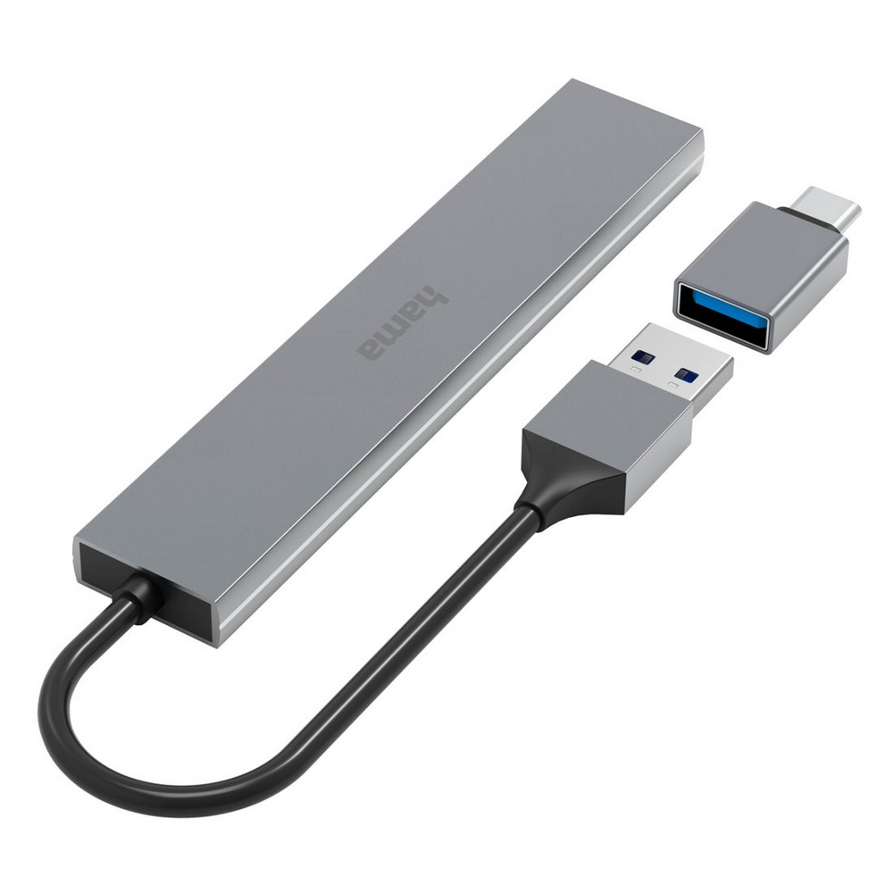 Hub USB-C Hama – 4 porty USB w jednym urządzeniu - Akcesoria do komputerów z nadrukiem logo | VEBI - zdjęcie 3