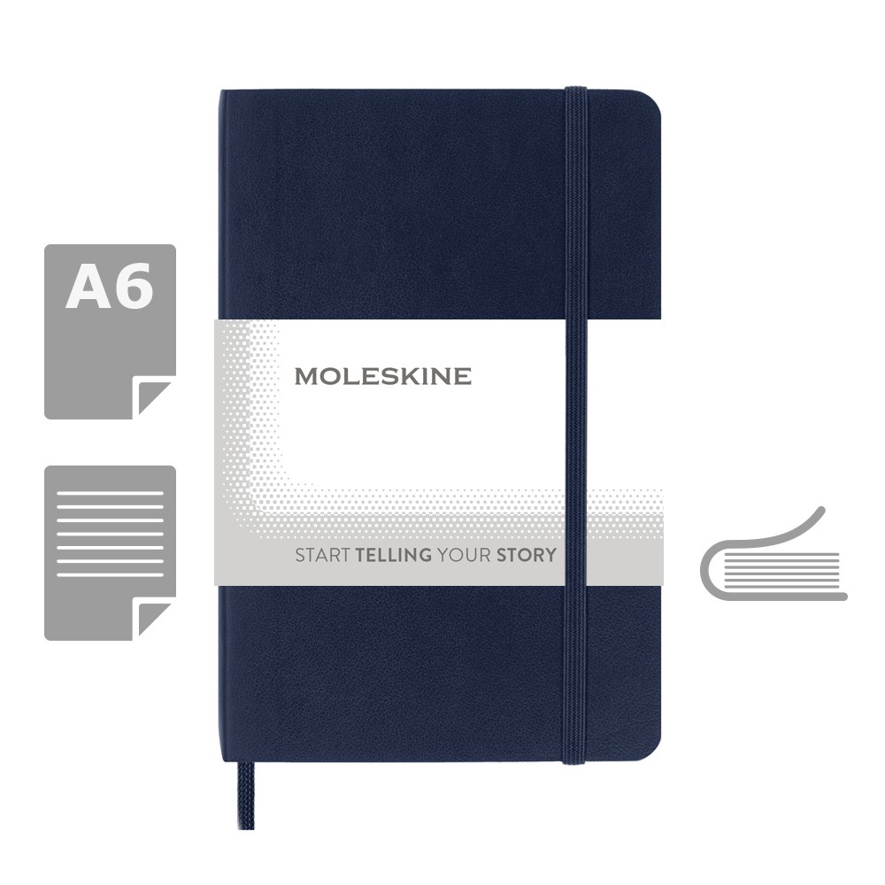 Notatnik kieszonkowy MOLESKINE A6 w linie z logo