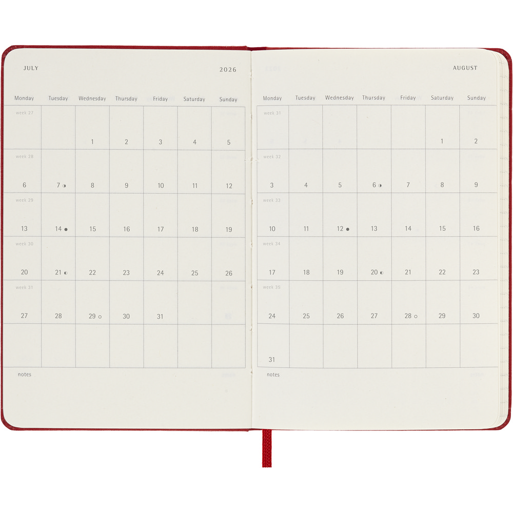 Kalendarz kieszonkowy MOLESKINE A6 z tłoczeniem - Notatniki i notesy z nadrukiem logo | VEBI - zdjęcie 7