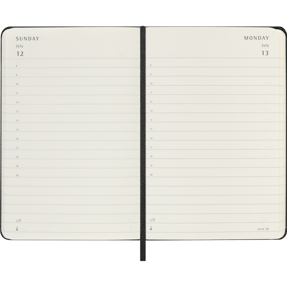 Kalendarz kieszonkowy Moleskine A6 - dzienny planer 2027 - Notatniki i notesy z nadrukiem logo | VEBI - zdjęcie 6