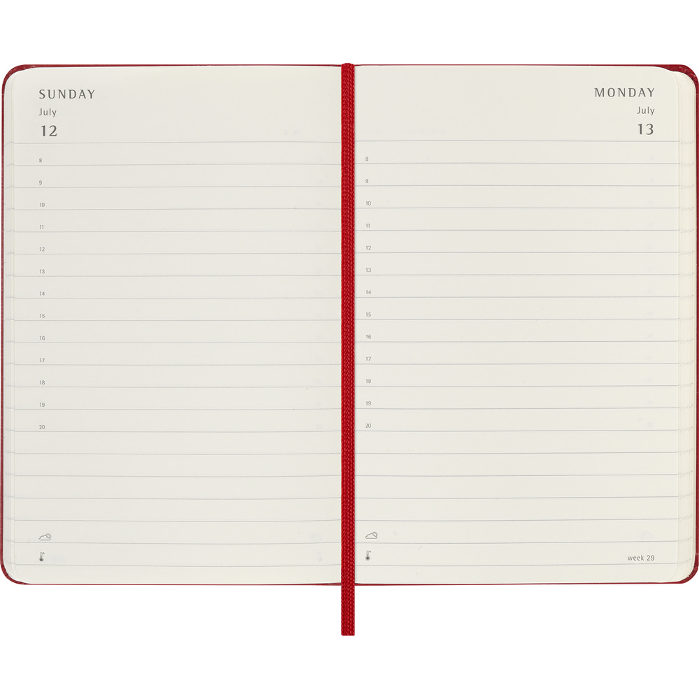 Kalendarz kieszonkowy Moleskine A6 - dzienny planer 2027 - Notatniki i notesy z nadrukiem logo | VEBI - zdjęcie 6