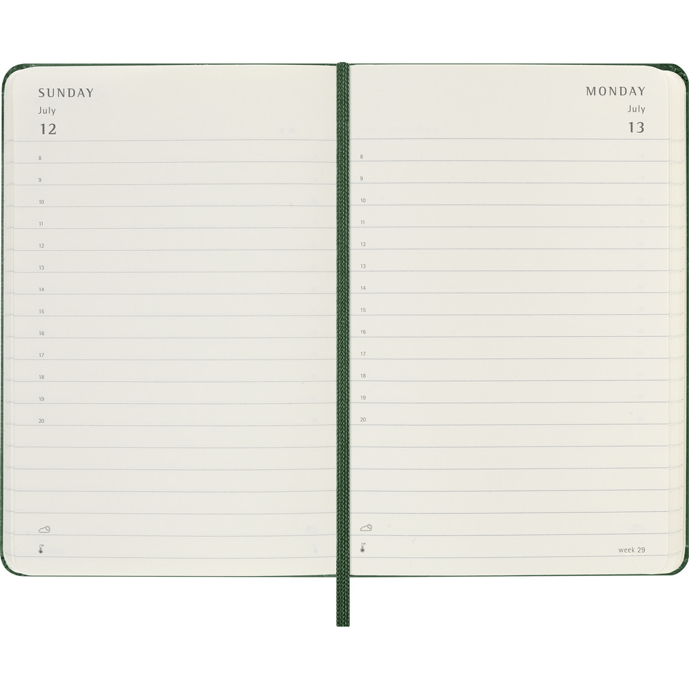 Kalendarz kieszonkowy MOLESKINE dzienny - twarda okładka A6 - Notatniki i notesy z nadrukiem logo | VEBI - zdjęcie 6