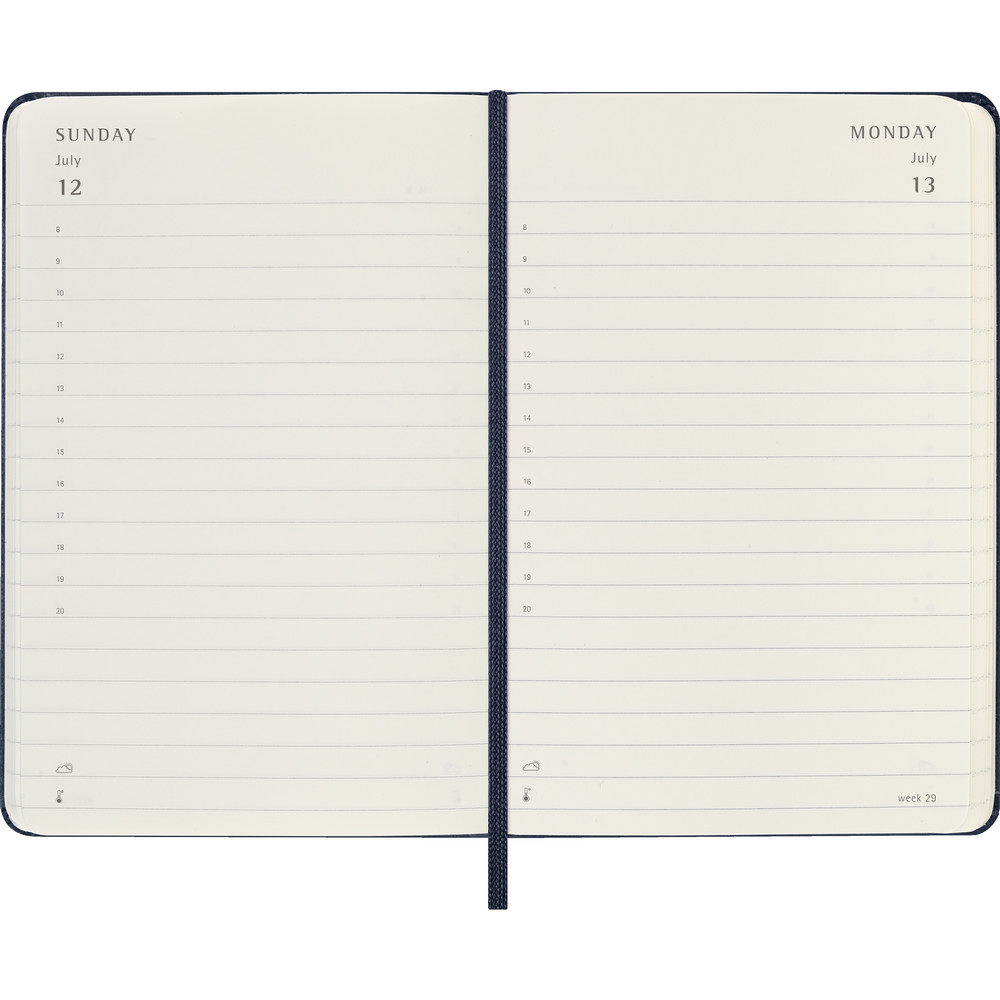 Kalendarz MOLESKINE kieszonkowy dzienny - twarda okładka A6 - Notatniki i notesy z nadrukiem logo | VEBI - zdjęcie 6