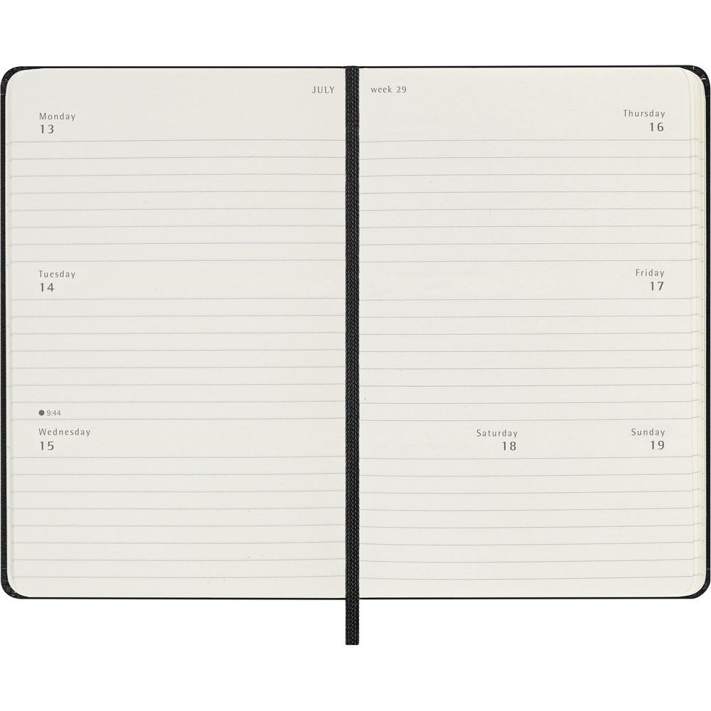 Kalendarz kieszonkowy Moleskine A6 - planer tygodniowy - Notatniki i notesy z nadrukiem logo | VEBI - zdjęcie 6
