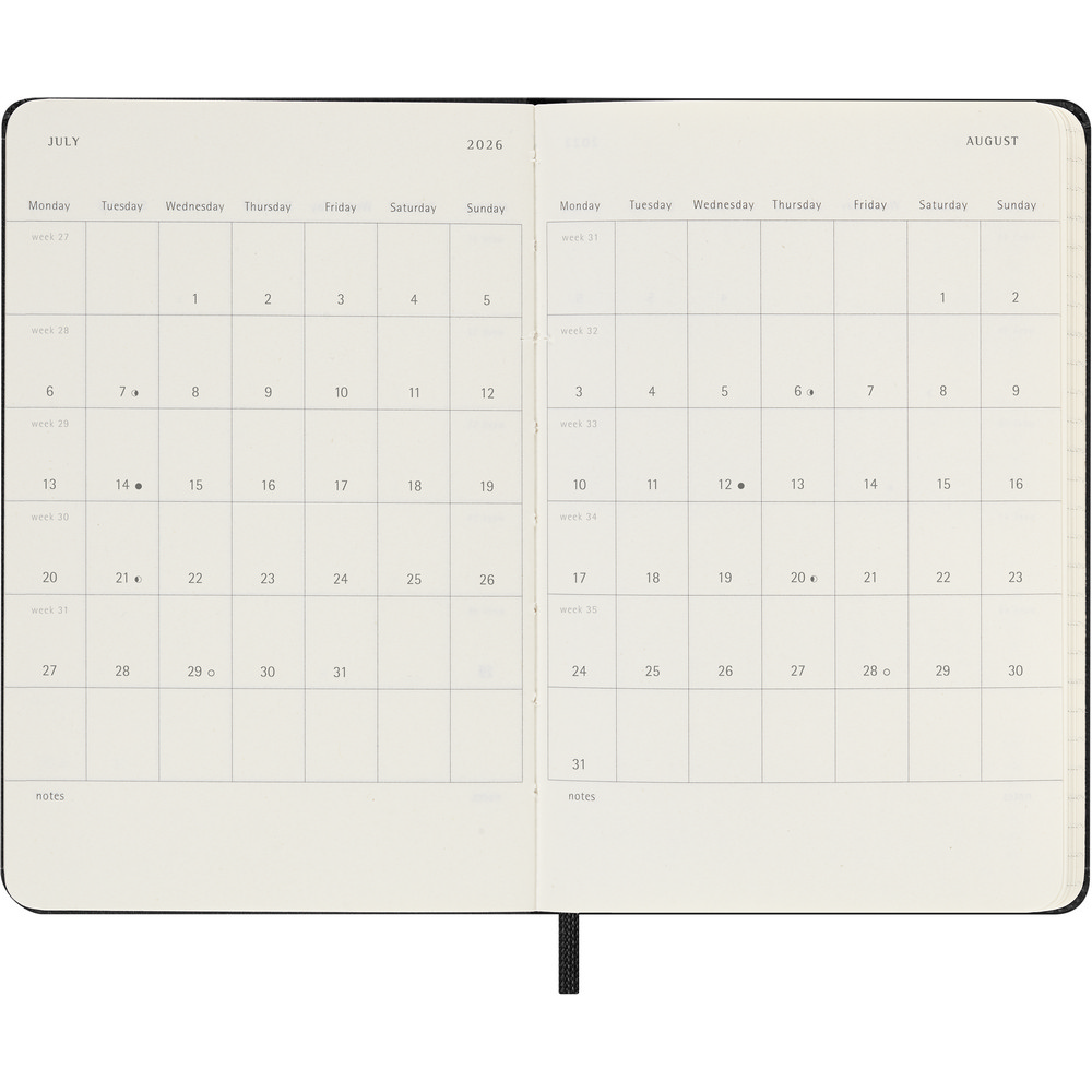 Kalendarz kieszonkowy Moleskine A6 - planer tygodniowy - Notatniki i notesy z nadrukiem logo | VEBI - zdjęcie 7