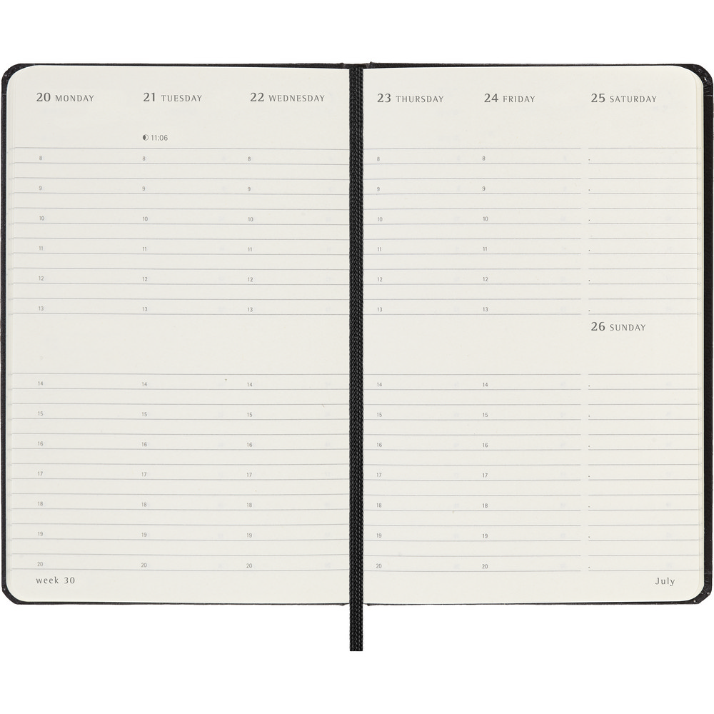 Kalendarz kieszonkowy MOLESKINE A6 - tygodniowy organizer - Notatniki i notesy z nadrukiem logo | VEBI - zdjęcie 6