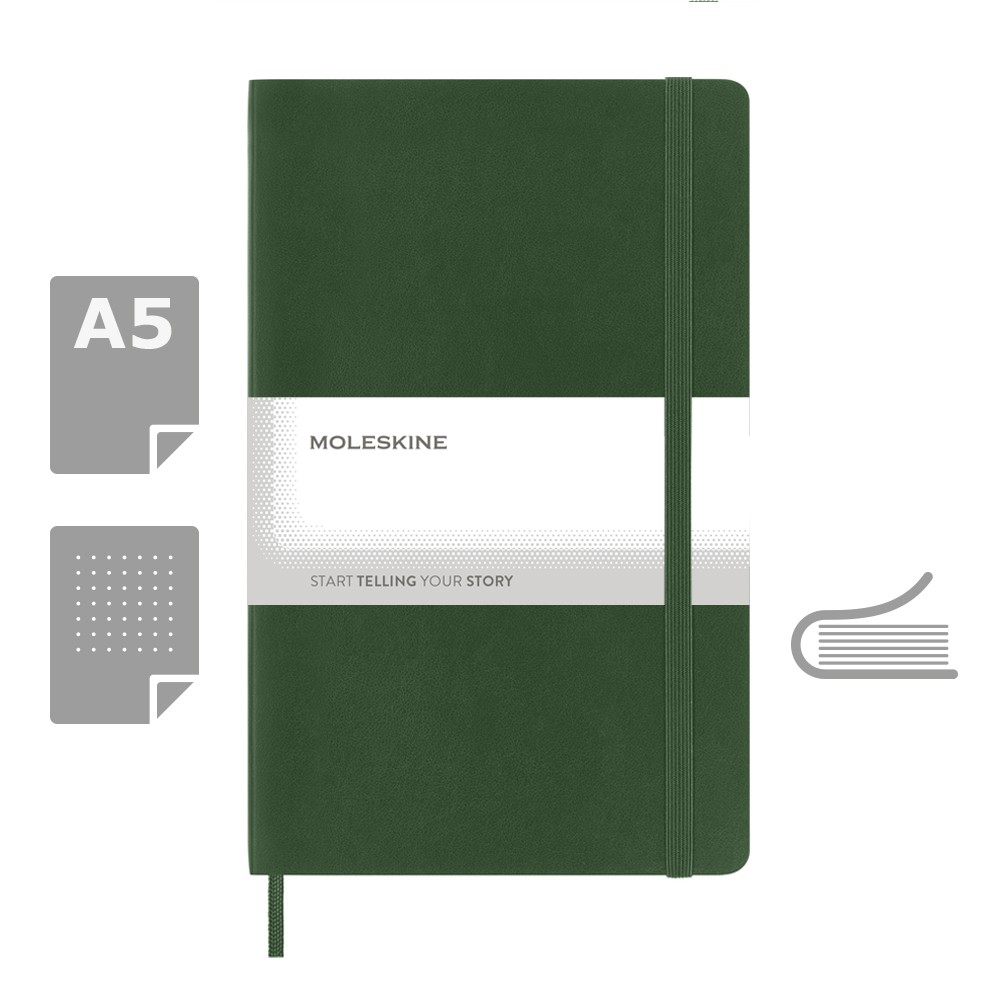 Notatnik MOLESKINE A5 z logo - 192 kropkowane strony - Notatniki i notesy z nadrukiem logo | VEBI - zdjęcie 22
