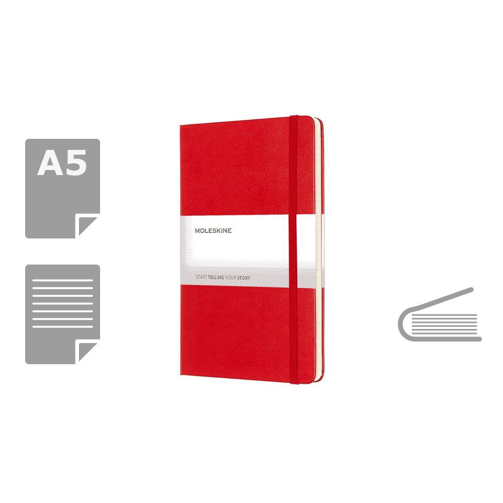 Notatnik MOLESKINE A5 z logo firmy - 240 stron w linie