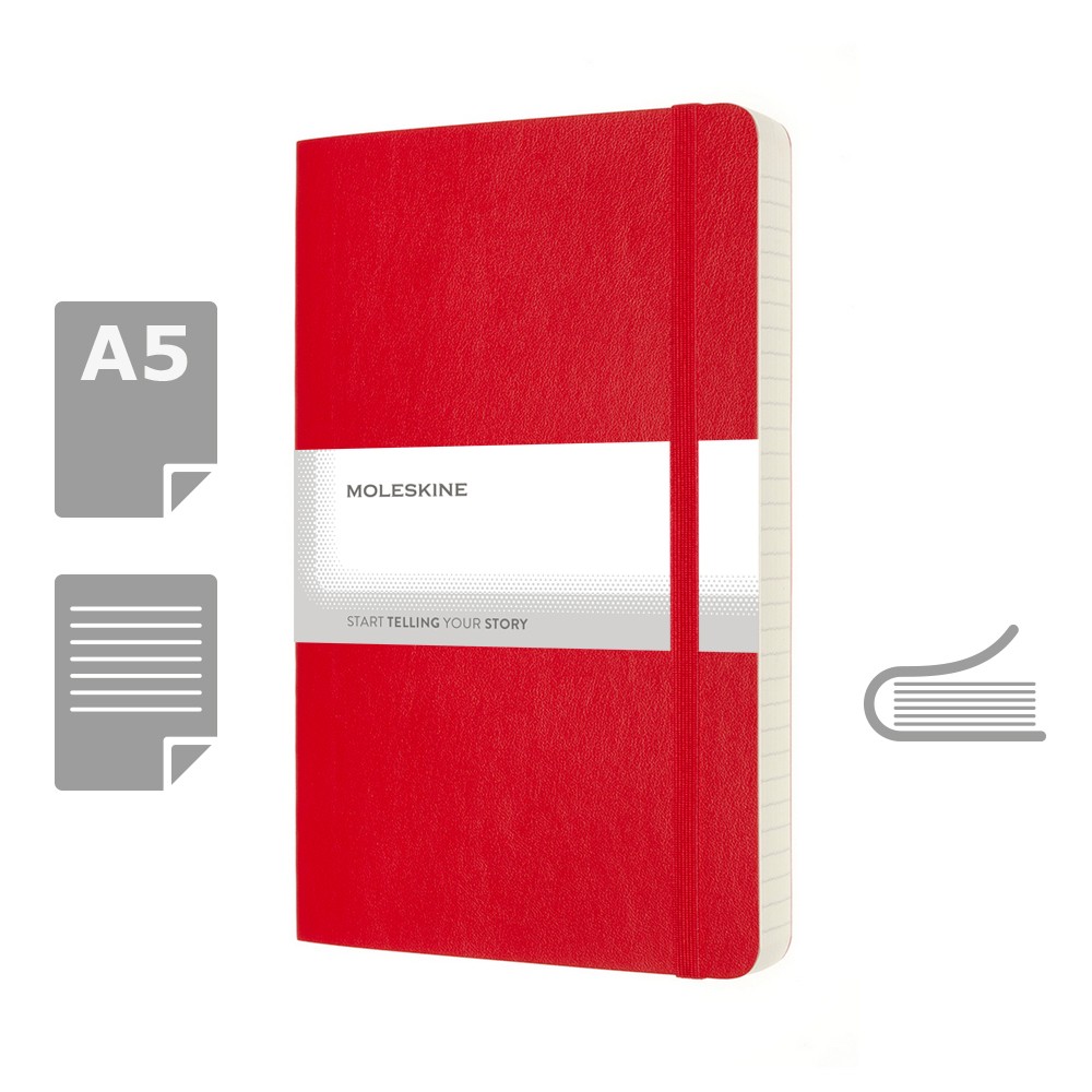 Notatnik MOLESKINE EXPANDED A5 - 400 stron w linie - Notatniki i notesy z nadrukiem logo | VEBI - zdjęcie 11