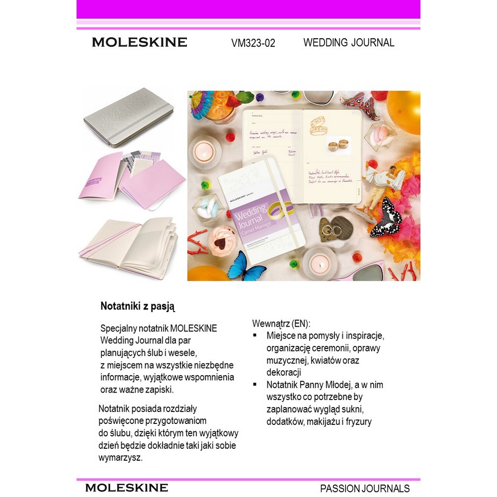 Moleskine Wedding Journal – notatnik dla par młodych - Notatniki i notesy z nadrukiem logo | VEBI - zdjęcie 7