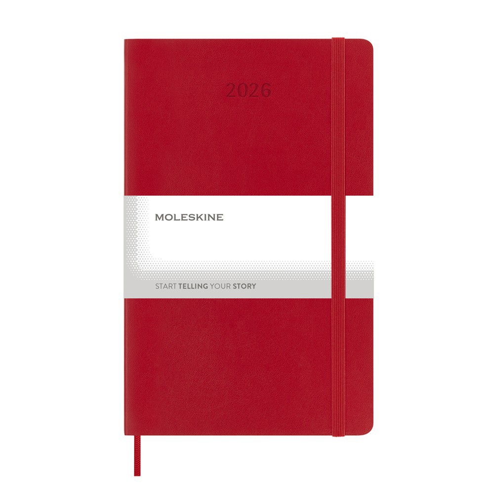 Kalendarz dzienny MOLESKINE A5 - miękka okładka, 400 stron - Notatniki i notesy z nadrukiem logo | VEBI - zdjęcie 2