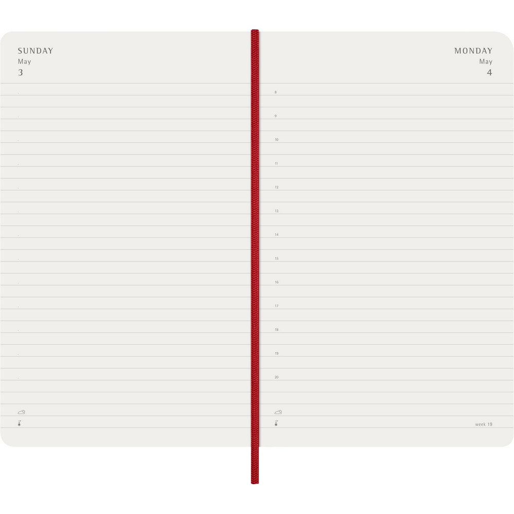 Kalendarz dzienny MOLESKINE A5 - miękka okładka, 400 stron - Notatniki i notesy z nadrukiem logo | VEBI - zdjęcie 6