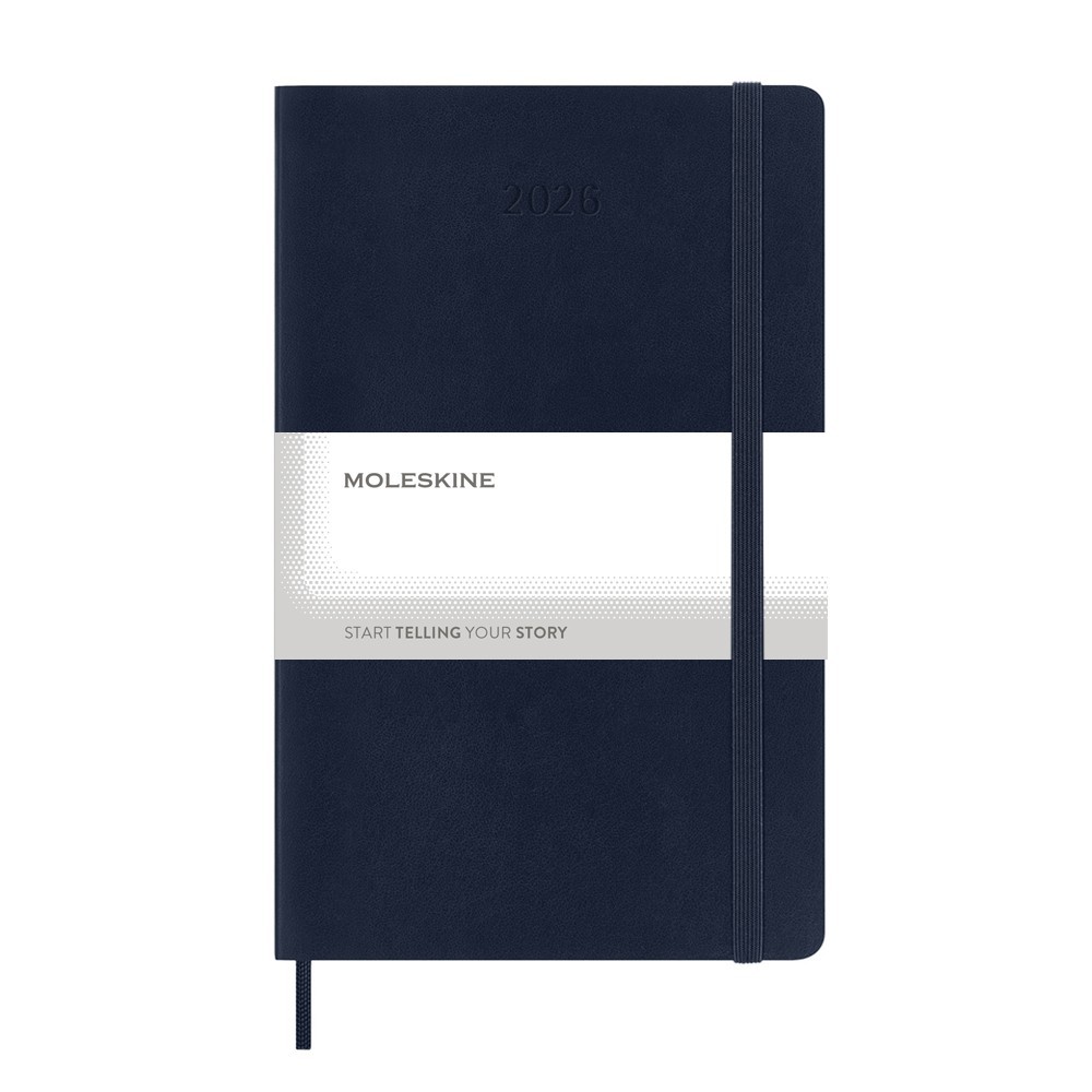 Kalendarz dzienny MOLESKINE A5 - miękka okładka, 400 stron - Notatniki i notesy z nadrukiem logo | VEBI - zdjęcie 2