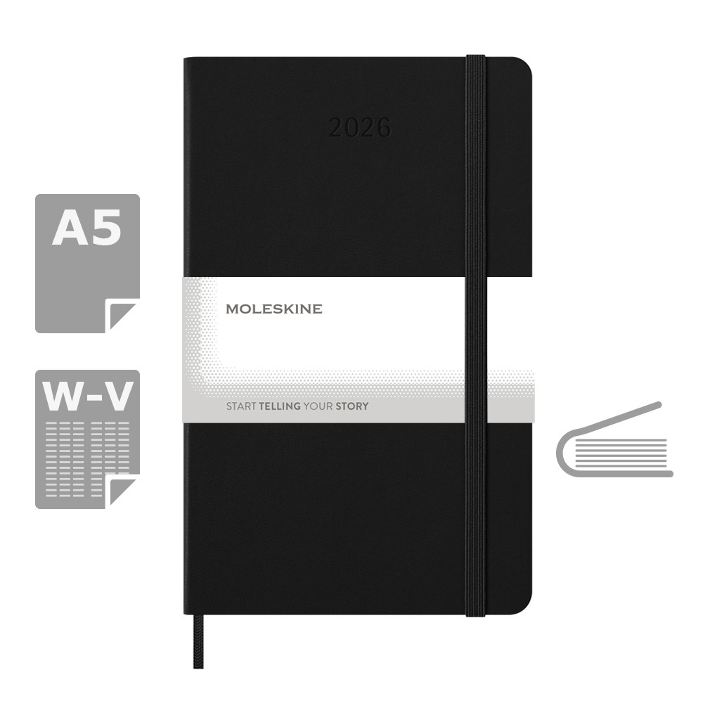 Kalendarz tygodniowy MOLESKINE A5 - elegancki planer biznesowy