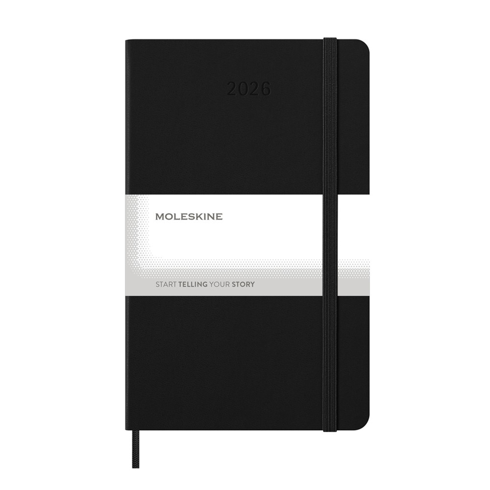 Kalendarz tygodniowy Moleskine A5 z notatnikiem i opaską - Notatniki i notesy z nadrukiem logo | VEBI - zdjęcie 2