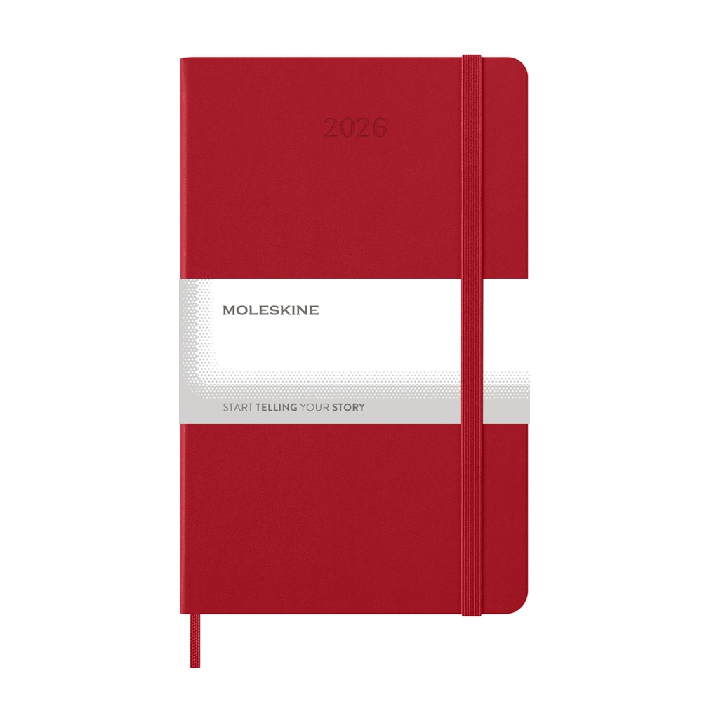 Kalendarz tygodniowy Moleskine A5 z notatnikiem - twarda okładka - Notatniki i notesy z nadrukiem logo | VEBI - zdjęcie 2