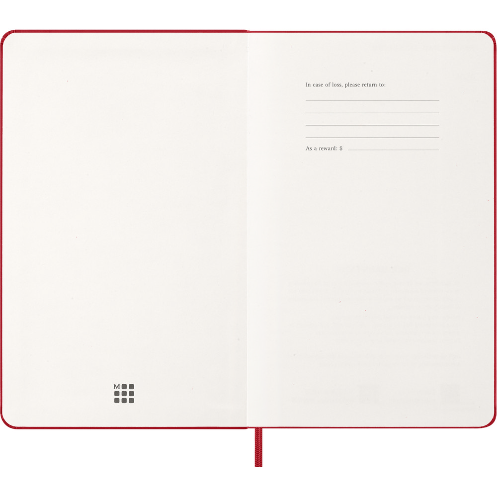 Kalendarz tygodniowy Moleskine A5 z notatnikiem - twarda okładka - Notatniki i notesy z nadrukiem logo | VEBI - zdjęcie 5