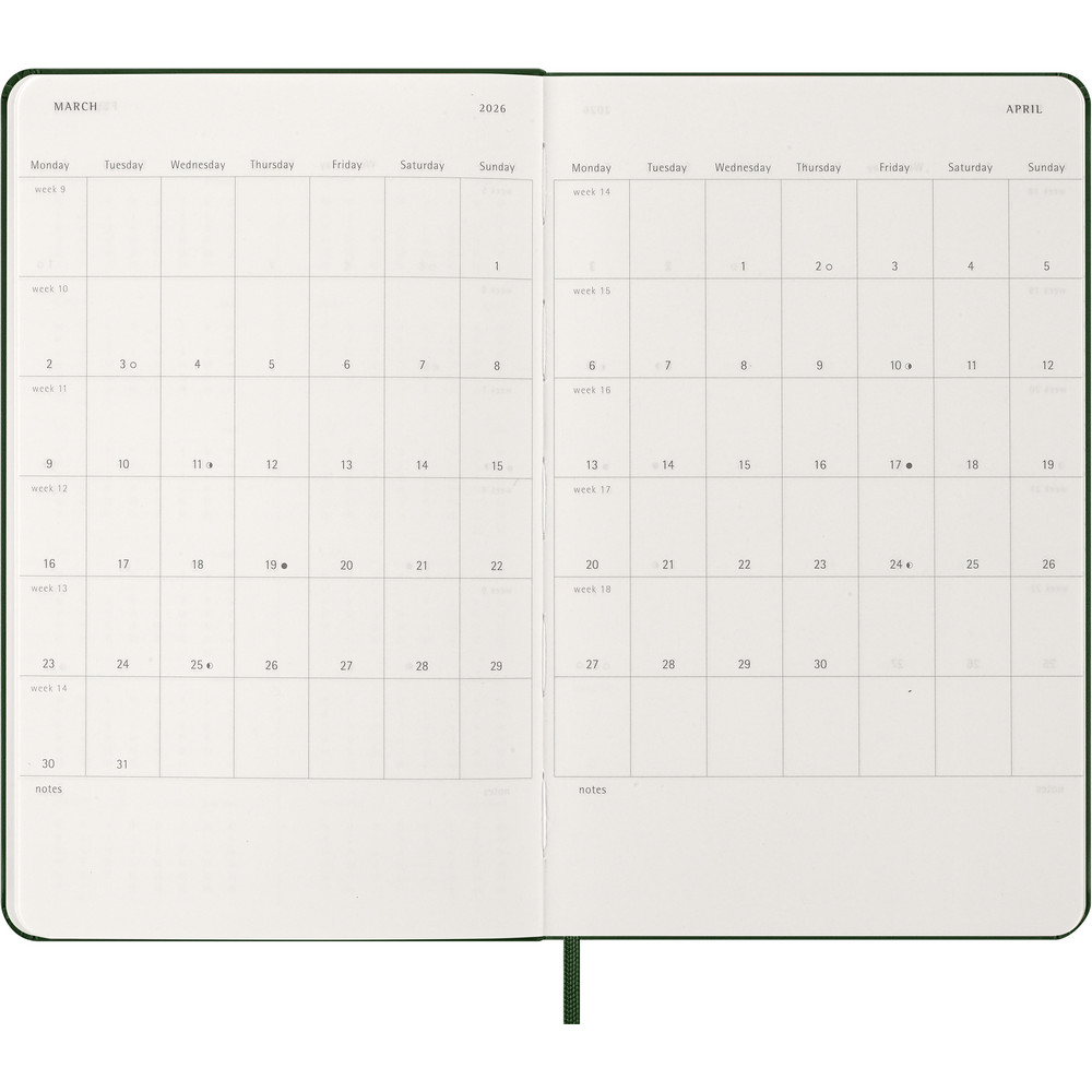 Kalendarz Moleskine A5 z notatnikiem - tygodniowy planer 2027 - Notatniki i notesy z nadrukiem logo | VEBI - zdjęcie 7