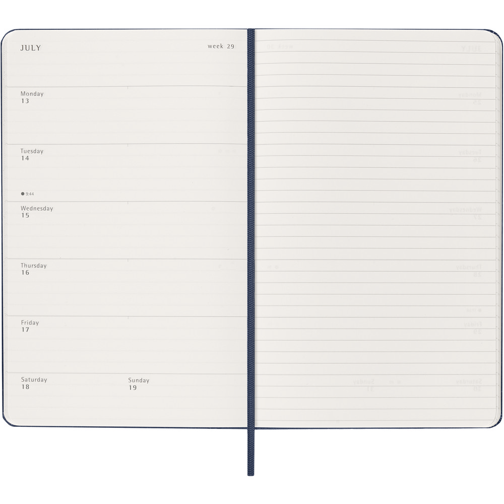 Kalendarz tygodniowy Moleskine A5 z notatnikiem 2027 - Notatniki i notesy z nadrukiem logo | VEBI - zdjęcie 3