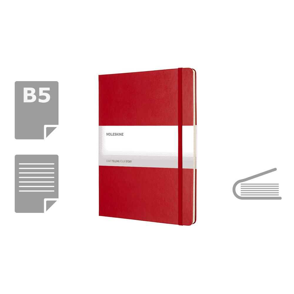 Notatnik MOLESKINE XL B5 z twardą okładką - 192 strony - Notatniki i notesy z nadrukiem logo | VEBI - zdjęcie 10