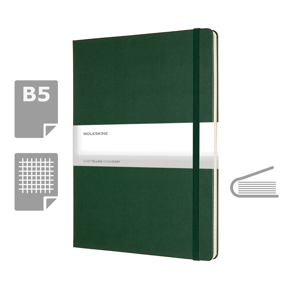 MOLESKINE Notatnik XL w kratkę - twarda okładka B5 - Notatniki i notesy z nadrukiem logo | VEBI - zdjęcie 11