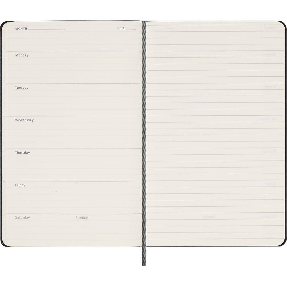 Kalendarz Moleskine XL Undated - terminarz tygodniowy A5 - Notatniki i notesy z nadrukiem logo | VEBI - zdjęcie 10